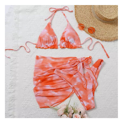 Tie-dye 3 Piece Bikini Set