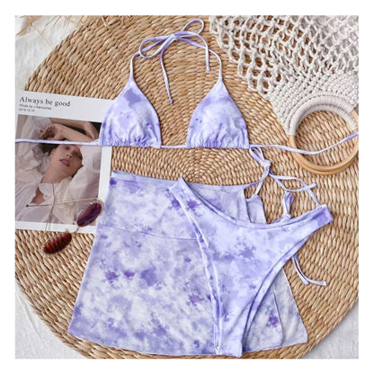 Tie-dye 3 Piece Bikini Set