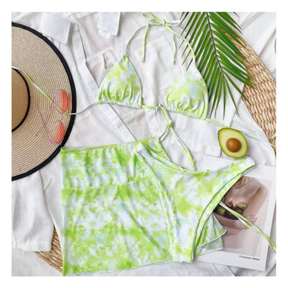 Tie-dye 3 Piece Bikini Set