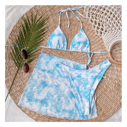 Tie-dye 3 Piece Bikini Set