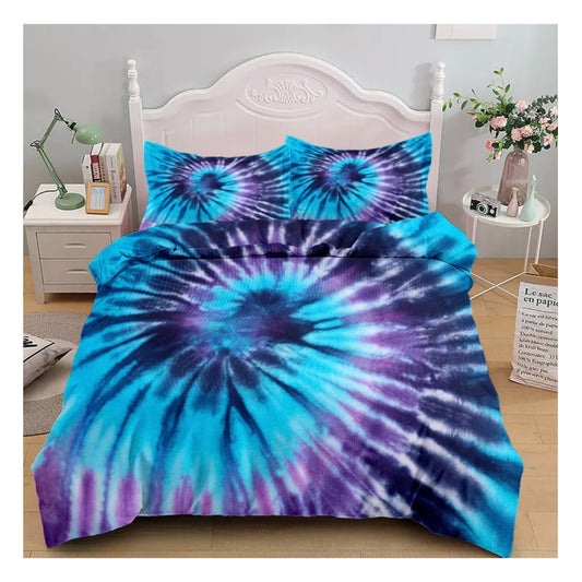 Midnight Spiral Tie-dye Doona Set